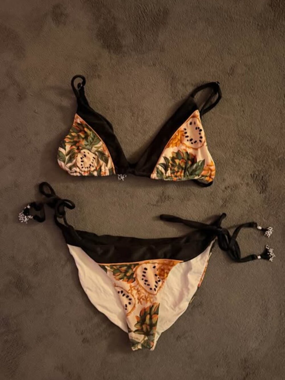 Farm Rio Tropical Print Bikini Set - Top L / Bottom M